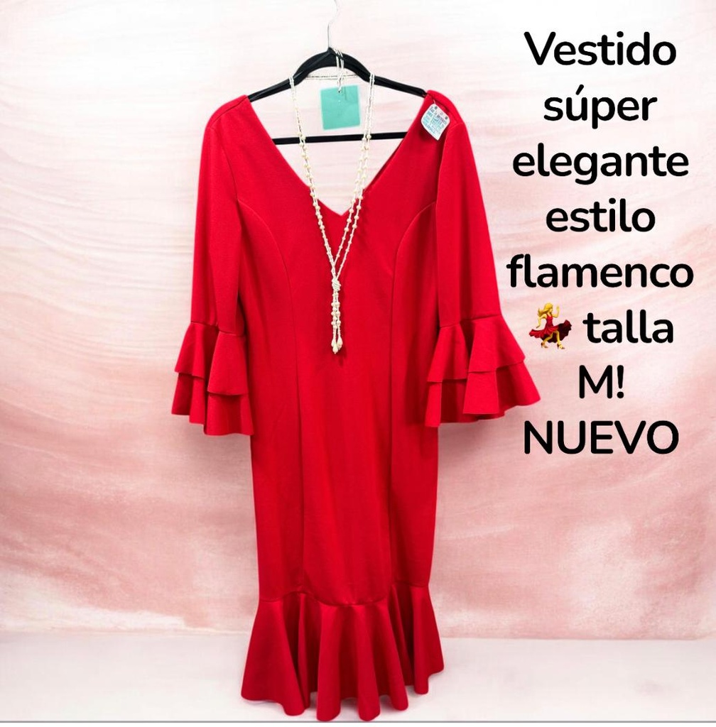 VESTIDO ESTILO FLAMENCO ( TALLA M)