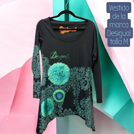 VESTIDO MARCA DESIGUAL ( TALLA M )