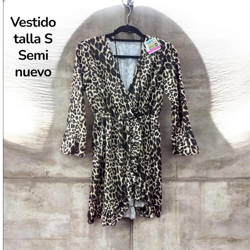 VESTIDO ANIMAL PRINT (Talla S)
